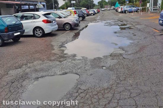 Viterbo - Buche in largo dell'Università