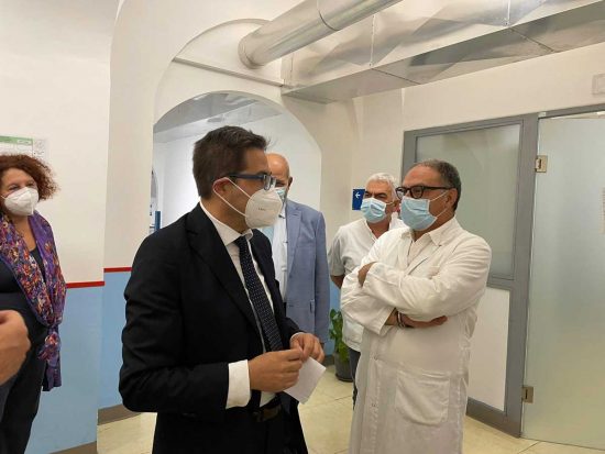 D'Amato all'inaugurazione al Santa Margherita