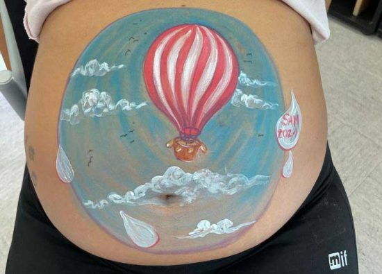 Viterbo - Bump painting per la Settimana dell'allattamento