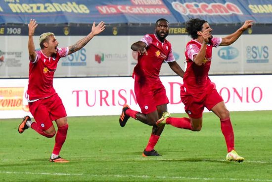 Sport - Calcio - Monterosi - L'esultanza dei biancorossi