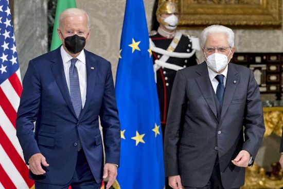 Joe Biden e Sergio Mattarella