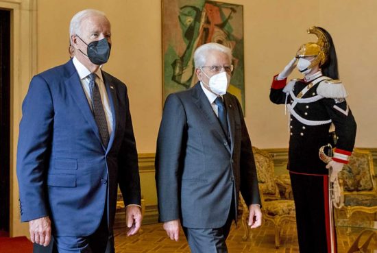 Joe Biden e Sergio Mattarella