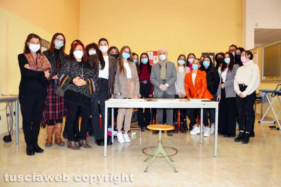 Viterbo - José Carreras con gli studenti dell'Istituto Francesco Orioli