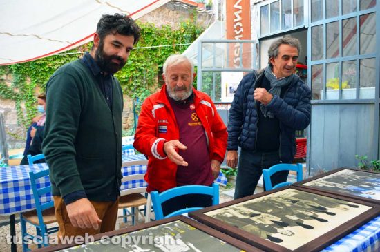 Viterbo - Marco Trulli, Adelmo Cervi e l'artista Pasquale Altieri