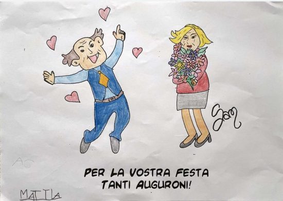 Viterbo - I disegni dei nipotini degli ospiti di Villa Benedetta