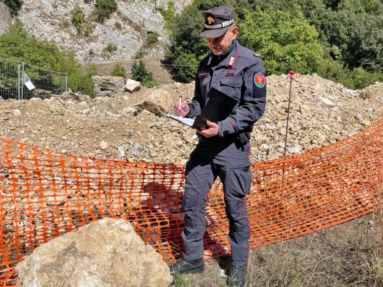 Greccio - 750 tonnellate di terre e rocce da scavo smaltite in modo illecito