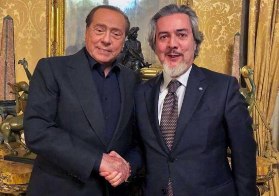 Silvio Berlusconi e Francesco Battistoni