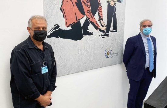 Viterbo - Il murales per la Giornata europea delle fondazioni
