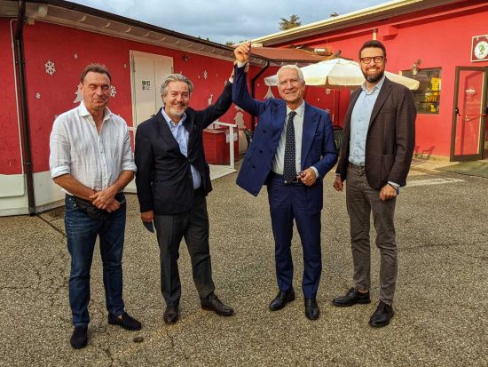 DI Sorte e Battistoni a Vetralla dopo la vittoria di Aquilani