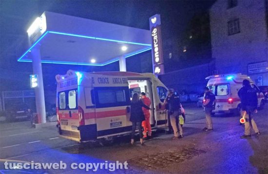 Viterbo - Un intervento di polizia e 118 