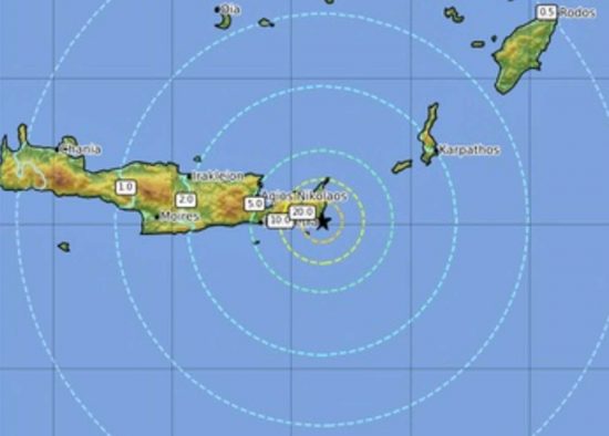 Creta - Terremoto di magnitudo 6,3