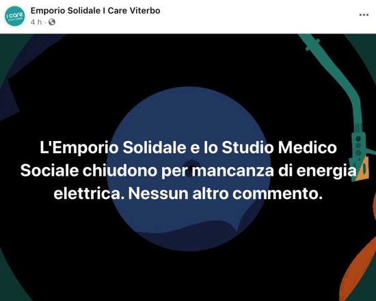 Emporio solidale chiuso - Il post