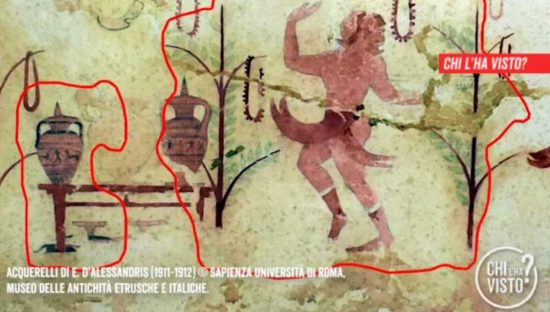 Pitture etrusche rubate, appello a Chi l'ha visto?