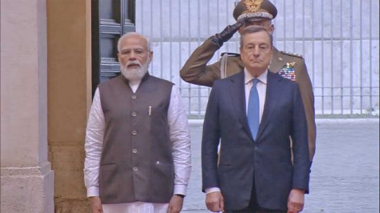 Mario Draghi e Nahrendra Modi