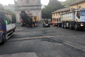 Vallerano - I lavori di manutenzione stradale
