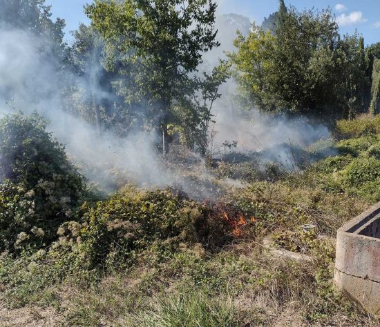 Incendio a San Lorenzo nuovo - Protezione civile sul posto