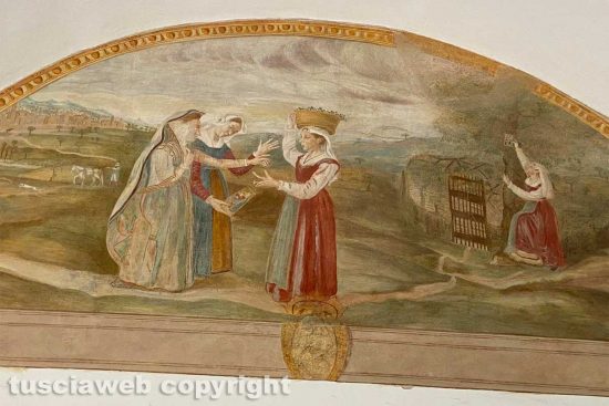 Viterbo - L'inaugurazione del restauro degli affreschi della Quercia