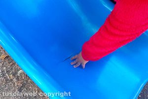 Viterbo - Incuria nei i giardini pubblici di via Cattaneo