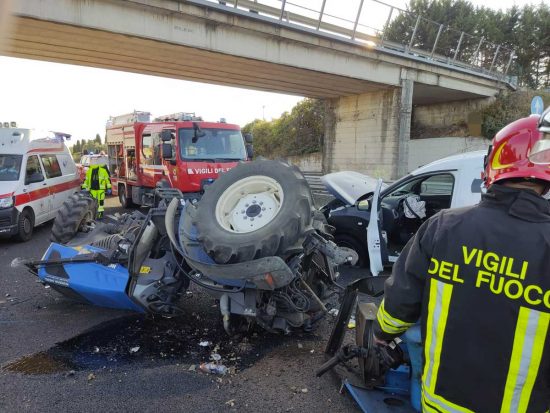 Viterbo - L'incidente sulla superstrada