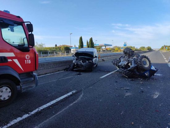 Viterbo - L'incidente sulla superstrada