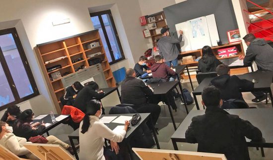 Una lezione del Corso di Fumetti dell'anno scorso