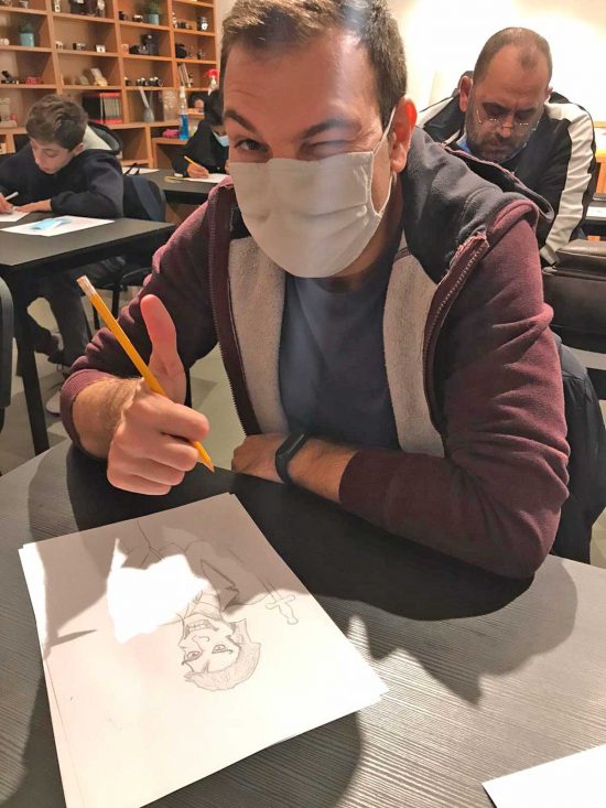 Una lezione del Corso di Fumetti dell'anno scorso