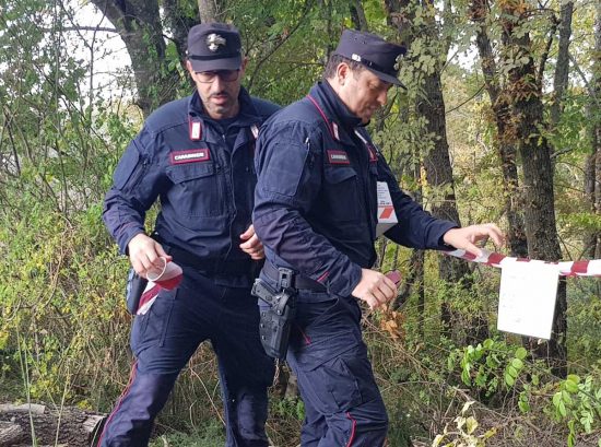 Torricella in Sabina - Sequestrato cantiere - I carabinieri forestali