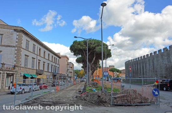 Viterbo - Lavori a piazzale Gramsci