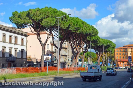 Viterbo - Lavori a piazzale Gramsci