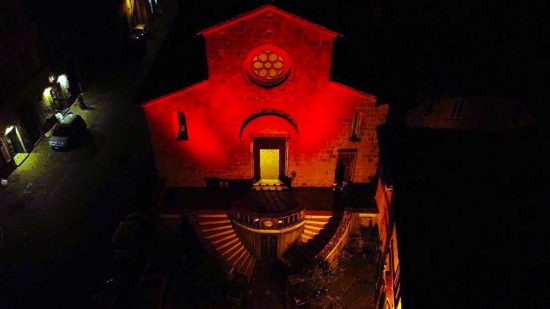 Capranica - Il tempio romanico san Francesco illuminato