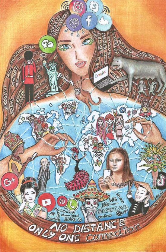 Tarquinia - L'opera di Margot Pimpinelli vincitrice a livello locale del concorso "Un poster per la pace"