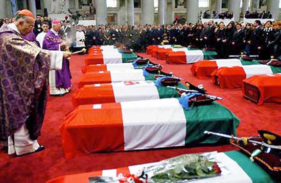 I funerali di stato per i caduti di Nassiriya, 18 novembre 2003