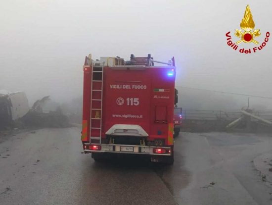 Ragusa - Tromba d'aria - Intervento dei vigili del fuoco