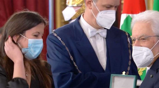 Marina Cianfarini e Sergio Mattarella