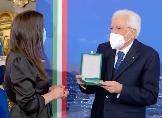 Marina Cianfarini e Sergio Mattarella