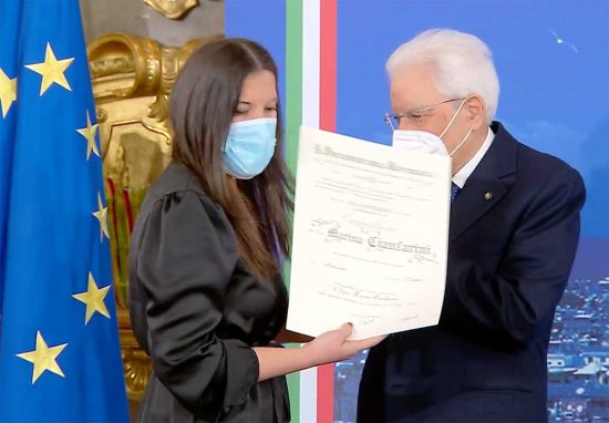 Marina Cianfarini e Sergio Mattarella