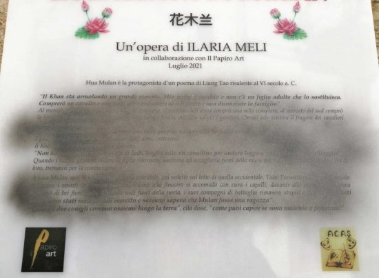Viterbo - Vandalizzato il murales di Mulan a Sant'Angelo