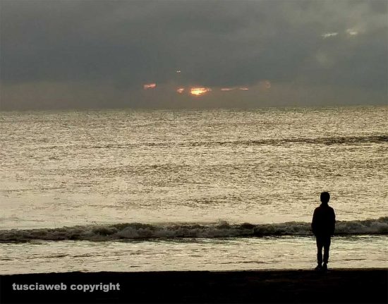 Tarquinia - Tramonto autunnale sul mare 