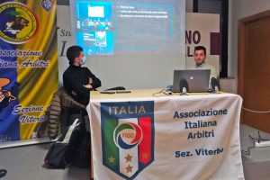 Sport - Calcio - L'arbitro Alessandro Tamburrini e l'assistente arbitrale Leonardo D’Andrea ospiti dell'Aia Viterbo