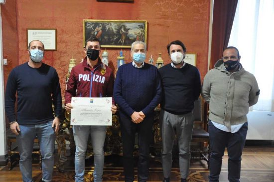 Viterbo - Foto di gruppo con Alessandro Lupino