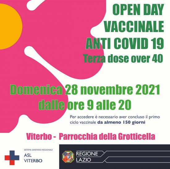 Covid 19 - Open day 30 dose alla Grotticella
