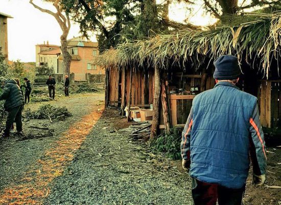 Montefiascone - I lavori al presepe vivente