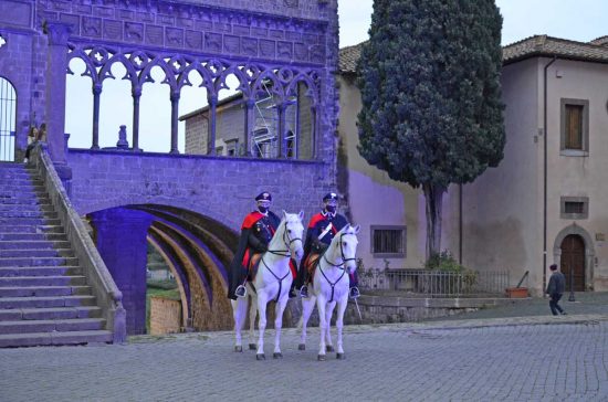 Carabinieri a cavallo a Viterbo