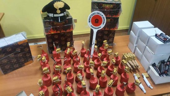 Viterbo - Carabinieri - I botti di Capodanno sequestrati