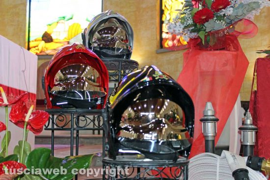 Viterbo - La messa di Santa Barbara, patrona dei vigili del fuoco