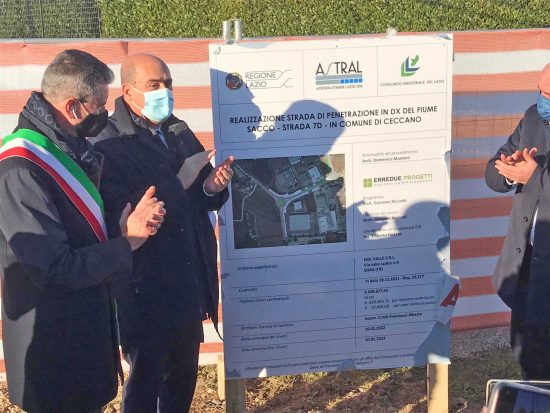 Frosinone - Zingaretti inaugura tre cantieri per migliorare la viabilità stradale