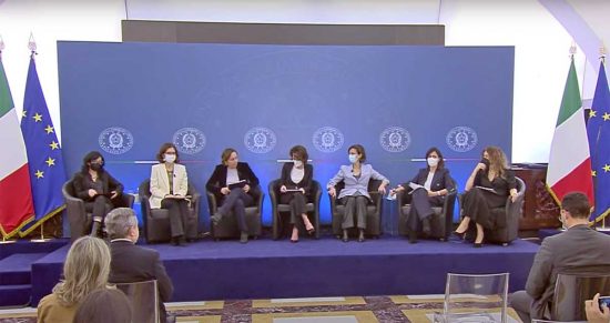 Roma - La conferenza stampa delle ministre che hanno lavorato al testo del ddl sulla violenza contro le donne