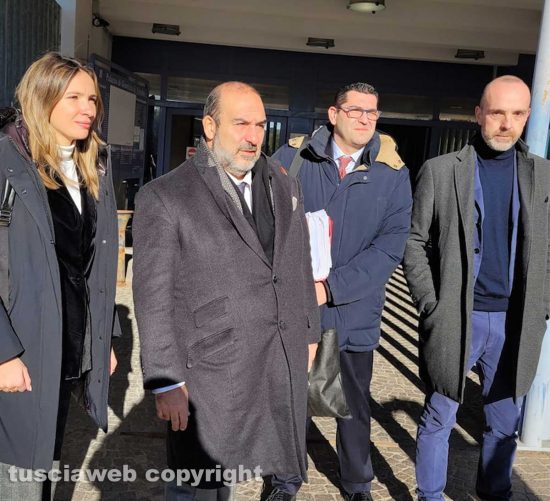Caso Hassan Sharaf - Gli avvocati Michele Andreano e Giacomo Barelli con i collaboratori