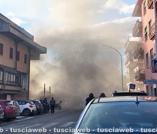 Orte - Seminterrato in fiamme a via Le Piane