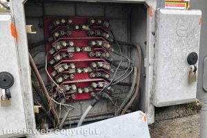 Viterbo - Il pilastrino dell'Enel